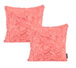 Zwei Kissenhüllen FLUFFY Orange - Textil - 50 x 1 x 50 cm