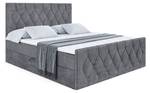 Boxspringbett VELANTO Steingrau - Breite: 160 cm - H3