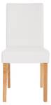 Chaise Littau simlicuir lot de 4 Blanc - Marron