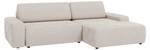 Ecksofa Luna mit Schlaffunktion, Cord Beige - Ecke davorstehend rechts