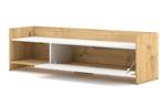 Meuble TV Open Marron - Blanc - Bois manufacturé - 40 x 37 x 140 cm