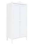 armoire 2-portes Belle Blanc - Bois massif - 95 x 200 x 55 cm