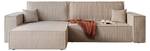 Gepolstertes Ecksofa CARLOS XL poso 02 Hellbraun - 274 x 100 cm