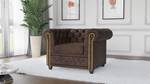 Sessel Ingrid, Chesterfield Dunkelbraun