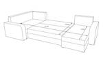 Ecksofa HEWLI-LONG Beige - Braun - Ecke davorstehend links