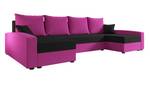 Ecksofa CHIEV-U Schwarz - Pink