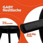 Runde Nesting Tische - GABY Schwarz - Eiche Dunkel Dekor