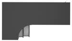 Schreibtisch Napoli Schwarz - Weiß - Holz teilmassiv - 145 x 76 x 81 cm