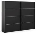l' armoire Veto C Noir - En partie en bois massif - 243 x 202 x 64 cm