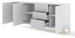 Buffet RAVENNA B SB200 3D3D Doré - Blanc