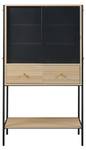 Highboard Tysnes Schwarz - Braun - Holzwerkstoff - Metall - 80 x 140 x 40 cm