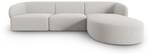 modulares Ecksofa SHANE 4 Sitzplätze Silber