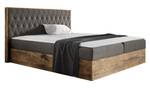 Boxspringbett Wood 6 Braun - Breite: 128 cm