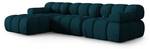 modulares Ecksofa BELLIS 4 Sitzplätze Blau