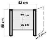 Chevet Anak Marron - Bois manufacturé - 40 x 55 x 52 cm