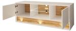 Meuble tv VISION RTV140 2D Blanc - Bois manufacturé - Matière plastique - 140 x 50 x 40 cm