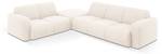 Ecksofa MOLINO 6 Sitzplätze Hochglanz Beige