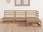 Garten-Lounge-Set (4-teilig) 3009912-1 Braun - Massivholz - Holzart/Dekor - 70 x 30 x 70 cm
