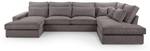 Ecksofa Burla U Holzwerkstoff - 176 x 93 x 398 cm