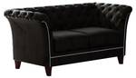 Sonya 2-Sitzer Chesterfield Sofa Schwarz