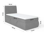 Boxspringbett Doppelbett Buffalo Mini Schwarz - Bettkasten rechts