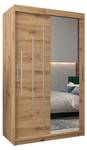 Armoire à portes coulissantes york 2 Imitation chêne - Largeur : 120 cm - 2 porte