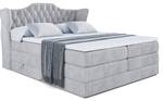 Boxspringbett VILA KING Grau - Breite: 200 cm