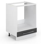 Meuble pour four Fame-Line 33512 Anthracite brillant - Blanc