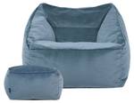 Sitzsack Natalia mit Hocker Himmelblau