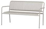 Banc de jardin Stella lot de 2 Gris - Métal - 125 x 83 x 45 cm