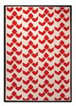 Teppich Bauhaus Rot - Textil - 120 x 10 x 180 cm