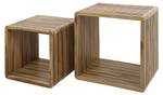 Couchtisch Razz (2er Set) Beige - Massivholz - 50 x 50 x 40 cm