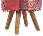 Pouf 38x36cm rouge en tissu Rouge - Bois manufacturé - Textile - 38 x 36 x 38 cm