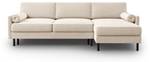 Schlaf-Ecksofa + Box SCOTT 5 Sitzplätze Beige