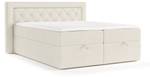 Premium Boxspringbett Jayleen Beige - Breite: 160 cm