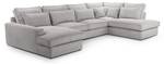 Ecksofa Burla U Grau - Holzwerkstoff - 176 x 93 x 398 cm