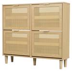 Sideboard Kommode Coeus Ⅲ Braun - Holzwerkstoff - Metall - Massivholz - Holzart/Dekor - 25 x 90 x 100 cm