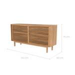 Buffet Bormes Marron - Bois massif - 150 x 75 x 40 cm