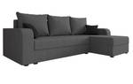 Ecksofa HEWLI BIS Steingrau - Breite: 235 cm - Ecke davorstehend rechts