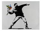 Bild handgemalt Banksy\'s Flower Attack