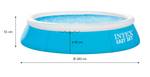 Pool Ø 183x51 cm Blau aufblasbar Intex Blau - Kunststoff - 183 x 51 x 183 cm