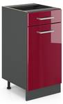 Meuble cuisine R-Line 34918 Anthracite - Bordeaux brillant