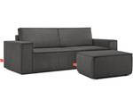 NAPI Sofa 3 Sitzer Grau - Breite: 244 cm