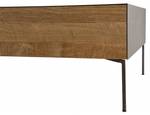 Table basse 2 tiroirs teck recyclé Marron - En partie en bois massif - 60 x 37 x 111 cm