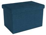 Sitzbank Sitzhocker Sitzwürfel Fußhocker Blau - Textil - 30 x 30 x 49 cm