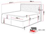 Boxspringbett Chesterfield Salbei - Breite: 206 cm