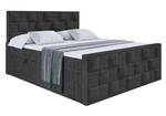 Boxspringbett ZAFIRA Schwarz - Breite: 200 cm - H4