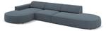 Ecksofa JODIE 4 Sitzplätze Blau