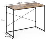 Bureau Fyrk vieux bois/noir 100 x 75 x 45 cm