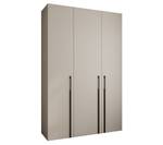 Armoire à portes battantes Como 3 Beige - Noir - 160 x 50 cm